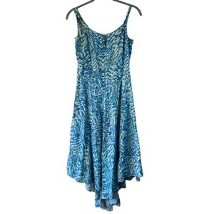 Sundance Heart of the Ocean Loose a Flowy Lightweight High Low Sundress SZ S